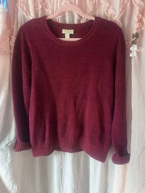 Appleseed’s maroon waffle knit sweater